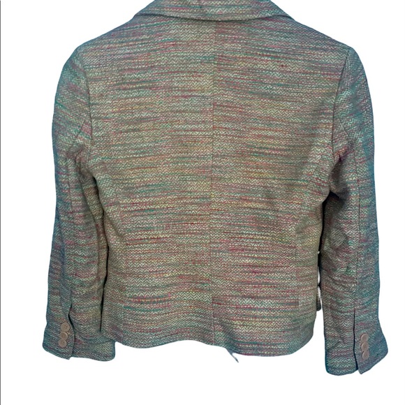 BCBG Maxazaria Pink Silk Tweed Silk Tie Blazer Size XS - Picture 2 of 8